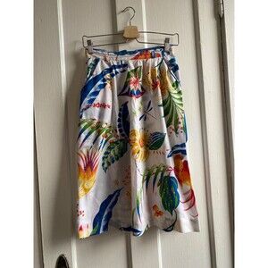 Vintage Tropical Print Skirt